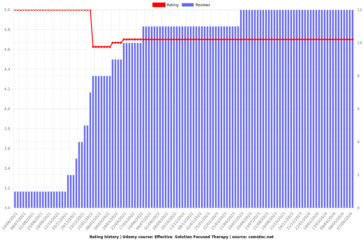 Effective  Solution Focused Therapy - Ratings chart