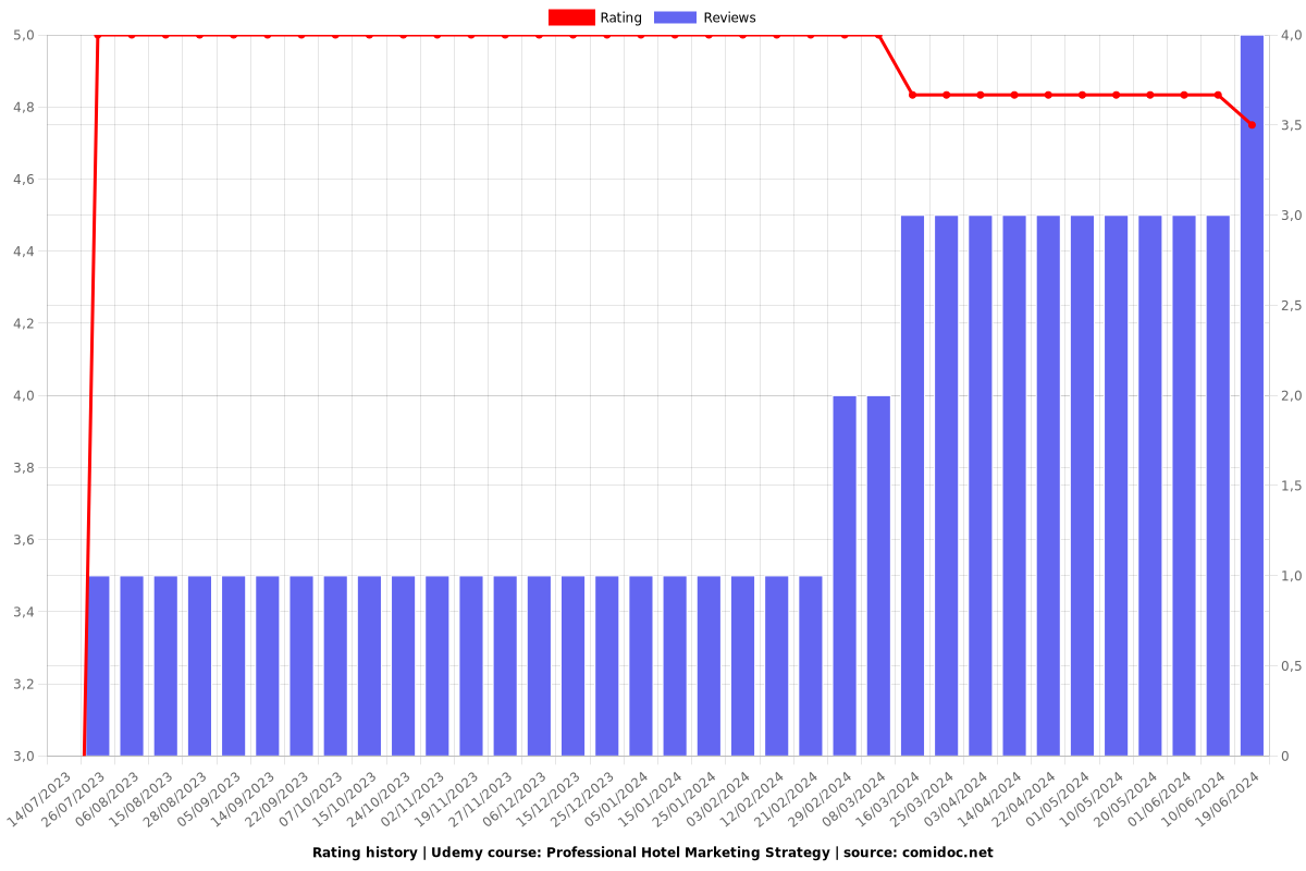 Professional Hotel Marketing Strategy - Ratings chart